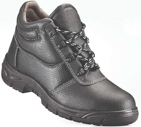 Generic PU Dual Density Sole Heat Resistance: Up to 95°C Upper: Genuine Split Leather Tongue: Full Bellow's Tongue.