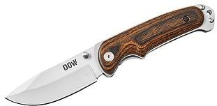 A great large folder for big jobs in the field. Tough Pakka wood scales just make this knife feel good in the hand. Easy one handed opening with a lyno lock system with a satin finish on the 420 stainless steel blade.