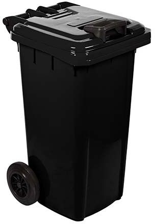 Round Refuse Bins with wheels.