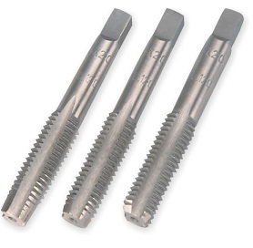 Taps are used for cutting internal threads in predetermined holes.