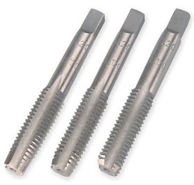 Taps are used for cutting internal threads in predetermined holes.