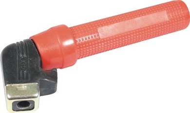 Screw type clamping mechanism ensures proper connection with electrode.