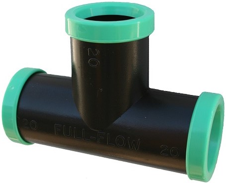 Full Flow® compression fittings are the industry standard for easy, trouble free and leak-proof connections. They are simple and efficient to use. Just push the pipe into the fitting until it hits the pipe stop inside. Full Flow® compression fittings are manufactured from engineering grade ABS material for toughness and strength and are made to fit SABS spec class 3 polypipe (LDPE). They are available in 4 sizes: 13mm, 15mm, 20mm and 25mm. All Full Flow® fittings have colour coded rings to easily identify their size and like all Microjet® products have their name proudly emblazoned on their bodies. This fitting is used for connecting a polypipe to a B.S.P. threaded pipe or fitting. If it Doesn't say Full Flow®  Then it isn't.