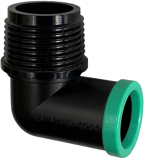 Full Flow® compression fittings are the industry standard for easy, trouble free and leak-proof connections. They are simple and efficient to use. Just push the pipe into the fitting until it hits the pipe stop inside. Full Flow® compression fittings are manufactured from engineering grade ABS material for toughness and strength and are made to fit SABS spec class 3 polypipe (LDPE). They are available in 4 sizes: 13mm, 15mm, 20mm and 25mm. All Full Flow® fittings have colour coded rings to easily identify their size and like all Microjet® products have their name proudly emblazoned on their bodies. This fitting is used for connecting a polypipe to a B.S.P. threaded pipe or fitting. If it Doesn't say Full Flow®  Then it isn't