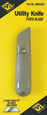 A standard duty utility knife with fixed blade.