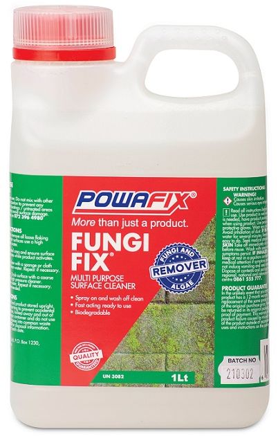 Powafix Fungi Fix effectively removes and cleans off algae, fungus, mildew and mould prior to painting.