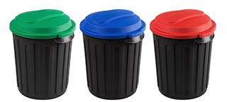 Round Refuse Bins.