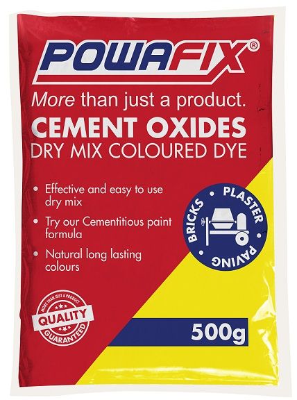 Powafix Cement Oxide is a coloured organic oxide for colouring various cement based products and mixes.