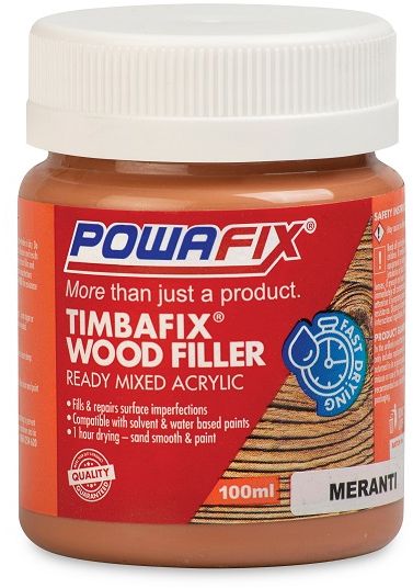 Powafix Timbafix is a wood filler ideal for filling small imperfections, blemishes, chips and indentations on timber surfaces. Timbafix provides a smooth paintable finish.