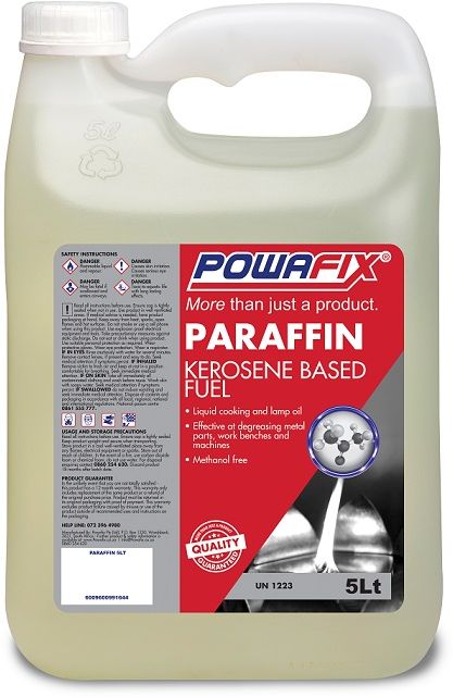 Powafix Paraffin is a domestic and commercial illuminating and heating fuel.