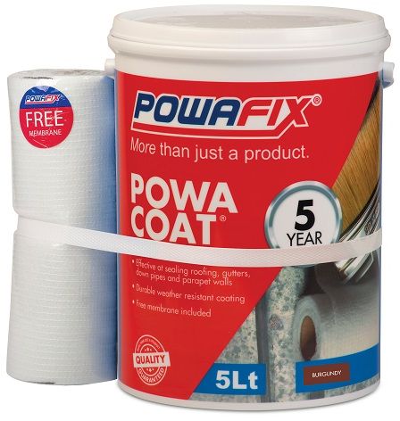 Powafix Powa Coat Waterproofer combines the waterproof properties of bitumen with the durable, UV resistance of an acrylic resin, this weather resistance product will seal and protect surfaces and is backed by a 5 year quality guarantee.