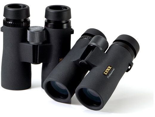 Lynx ED42 waterproof roof prism binoculars feature 42mm extra low dispersion objective (ED) lenses and phase- and dielectric-coated prisms that transmit 92% available light from the subject to your eye which produces an unbelievably bright and contrasty image. The magnesium alloy body styling is sleek and elegant. The charcoal rubber outer has a sandpaper-like texture which keeps the binocular secure in your and grip even when it's wet. Two-position twist-out eyecups give a full field of view with or without spectacles. The binoculars are JIS class 6 waterproof.