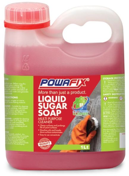 Powafix Liquid Sugar Soap is an easy to use concentrated general purpose cleaner for all surfaces, Suitable for removing dirt, grease and oil. A well cleaned surface will ensure a Longer Lasting paint surface.