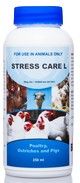 Stress Care L reduces the impact of stress on production. It contains organic acids that control intestinal pathogenic bacteria and increases digestibility of food, prebiotics that supports the growth of lactic acid bacteria and stabilises intestinal flora, enzymes that inactivate mycotoxins in feed, choline chloride which improves energy utilization and vitamins that supplement and support all metabolic functions, the immune system and dietary deficiencies. Feed additive for poultry, swine, ostriches. Poultry: 0,5  1,0ml/litre of drinking water. Ostriches: 1,0ml/litre of drinking water. Pigs: 1,0ml/litre of drinking water.