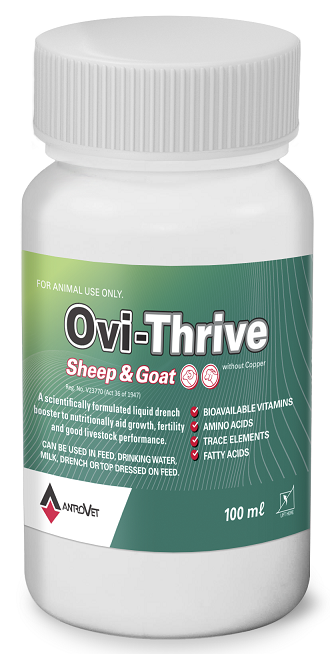 Ovi-Thrive Sheep & Goats is a concentrated liquid complementary feeding stuff.