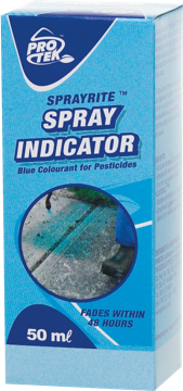 A blue colourant designed for temporary marking of sprayed areas. Clear identification of sprayed areas. A simple cost effective system to reduce over application or leaving missed areas untreated.