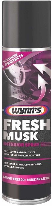 Wynn's Fresh is an extra-long lasting deodorant air freshener which deodorises while protecting and beautifying vinyl, rubber, dashboards, tyres, exterior trim and matt finishes. Fresh has a unique fresh scent.