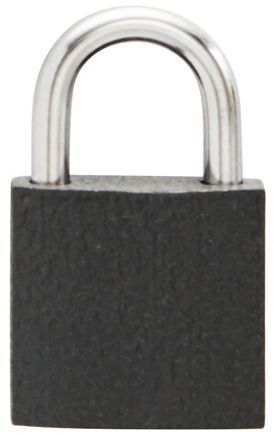 Security iron padlock 25mm grey epoxy coated & includes 2 keys.