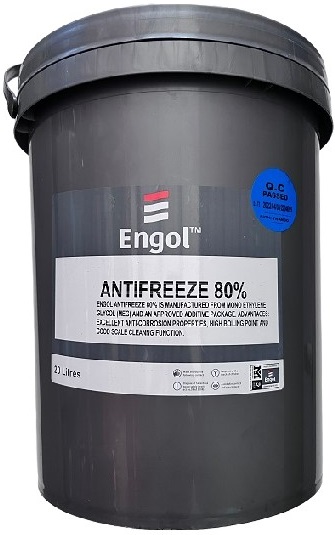 A superior quality concentrated antifreeze and cooling system conditioner based on ethylene glycol. Engol Anti-Freeze 80% provides protection to the engine and cooling system for up to 1 year and can be mixed in various ratios.