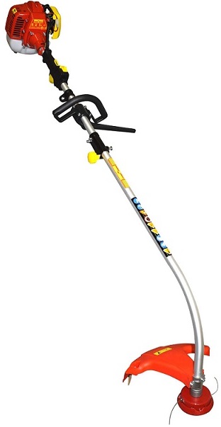 Wolf WG26PT Petrol Bent Shaft Trimmer 26cc. 2 Stroke Engine. Tap feed nylon head.