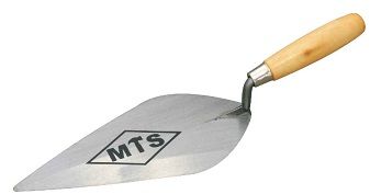 The blade and tang are welded to form a solid, well-constructed trowel.