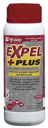 For use on sheep and goats. Kills red lice on sheep & goats. Kills blowfly maggots in sheep. Prevents blowfly strike for up to 16 weeks. Kills sheep scab mites.