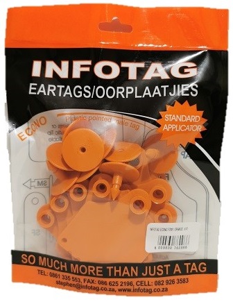 Plastic ear tags with plastic point.
