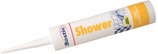 The clear, permanently flexible and fully waterproof seal for specific use in and around shower cubicles.