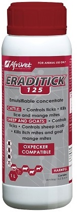 CATTLE: Controls ticks. Kills lice and mange mites. SHEEP AND GOATS: Controls ticks. Controls sheep scab. Kills itch mites and goat mange mites.