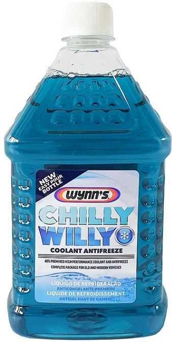 Chilly Willy is a pre-mixed high performance inorganic coolant /antifreeze package for old and modern vehicles. Made from the finest Euro spec glycols, anti-corrosion and anti-foam agents to provide superior protection. Freezing Point: -25 C (ASTM D1177), ASTM D3306/D4985; SAE J-1034; British & Fed. Standards.