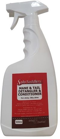 Non sticky, leave-in conditioning spray used on manes and tails to shine and detangle. Frequent use is recommended, as it prevents hair being inadvertently pulled out. Easy to use and store spray bottle.