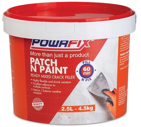 Powafix patch n paint is a highly flexible, ready to use interior and exterior crack filler paste with excellent adhesion properties.