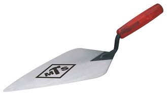 The blade and tang are welded to form a solid, well constructed trowel.