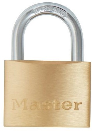 Master lock economy padlock 50mm solid brass & includes 2 keys.