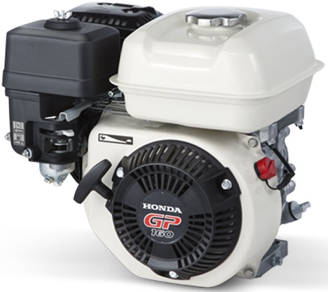 The Honda GP160 horizontal shaft engine is both powerful and lightweight. It is designed for use in various applications such water pumps, lawnmowers and fire-fighters. The engine is a 5.5HP 163CC engine with a keyway shaft and recoil starter.