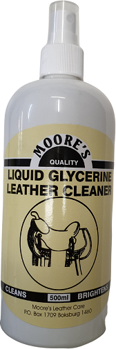 For cleaning and preserving saddlery, riding boots and all leather products. With glycerine. More convenient as a spray than a bar - just spray on or wipe with a cloth or sponge. Cleans away sweat and dirt, and conditions and preserves leather. Buffs to a rich, glossy finish. An all in 1 leather care product. 500ml spray bottle.