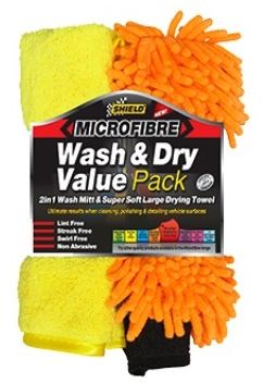 2 in 1 Wash Mitt & Super Soft Drying Towel.