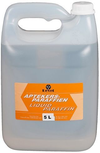 Paraffin liquid is a mineral oil, cosmetic grade. Mineral oil is used as a laxative to alleviate constipation for pets and livestock. May be swabbed onto the feet of chickens infected with scaly mites on the shank, toes, and webs. Cosmetic or medicinal liquid paraffin should not be confused with the paraffin used as a fuel. Composed of saturated hydrocarbons derived from petroleum.