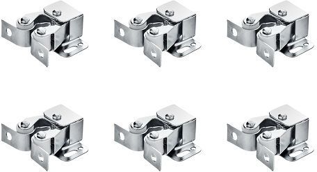 Double roller catch mild steel electro galvanised 6 pack incl screws & 30mm x 25mm.