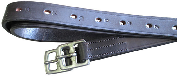 Leather numbered stirrup leathers. Quality leather that is strong with minimum stretch. Flat stainless steel buckles lie flat under your leg and will not rust or breakJunior and full size. Full size is 145cm long. Black and brown.