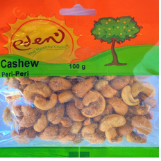 Cashew nuts with salt, spices, vegetable oil and antioxidant TBHQ.