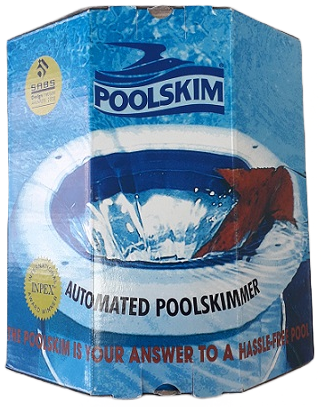 Pool skim is uniquely designed to skims the surface of your pool and removes all floating debris. Instead of a messy basket to empty, pool skim provides an easy to use clip-on bag which collects all debris cleaned from the surface to the pool. Simple, clean and easy.