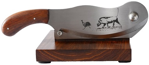 The Small Biltong Cutter is a handmade product from Blacksmith Creations. With the sharp, precision blades you can enjoy perfectly sliced biltong time after time.