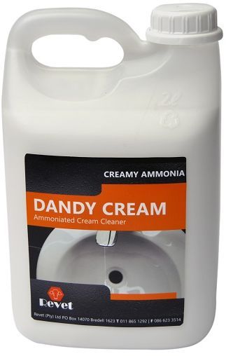 Dandy Cream is a viscous white ammoniated, fine abrasive and multi purpose cleaner. Dandy Cream combines the powerful cleaning action of a scouring powder and ammonia into a liquid, a hard surface cleaner for an effective cleaning product.