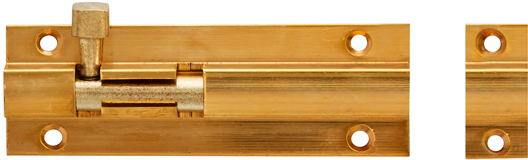 Barrel Bolt Straight 64mm Solid Brass Polished Brass Finish & incl Screws.