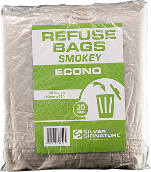 Smokey refuse bags - 25 micron.