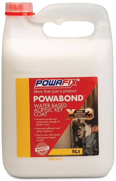 Powafix Powabond Keycoat is effective at binding mortars and improving damp resistance, flexibility and plaster key coat adhesion.