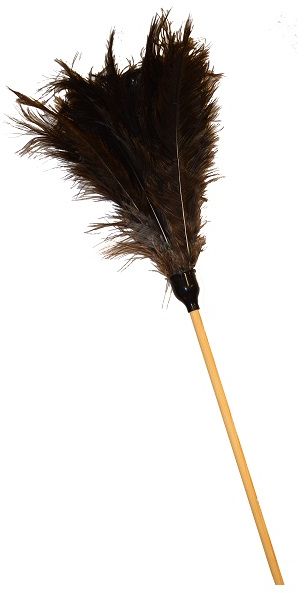 Feather Duster, 1.8m genuine Ostrich chick feathers - large head.