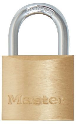 Master lock economy padlock 30mm solid brass & includes 2 keys.