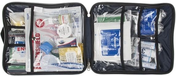 Emergency First Aid kit ideal for home or travel use.